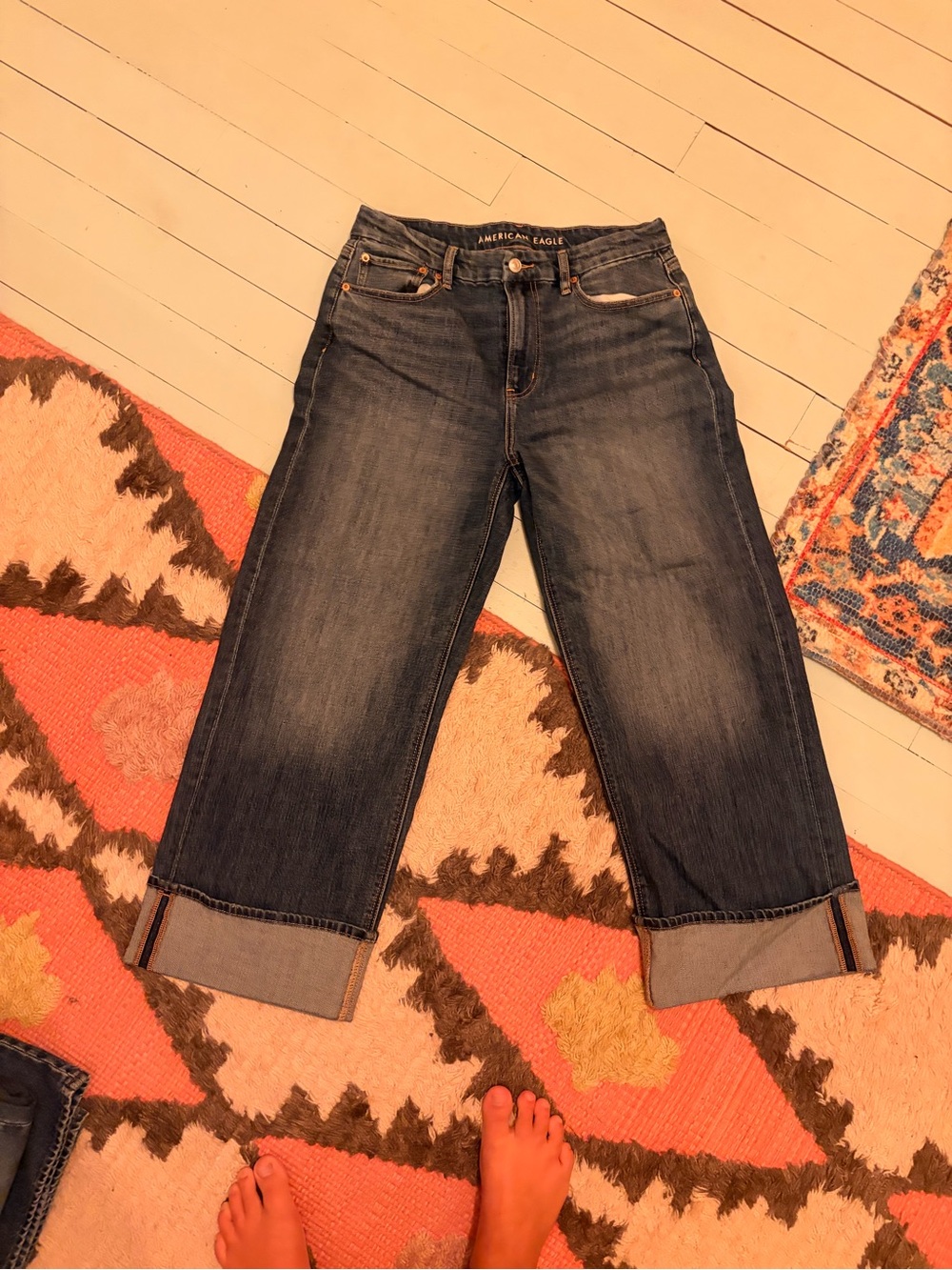 AE Curvy Stovepipe Jeans size 12 - Picture 2 of 5